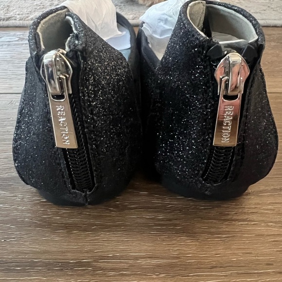 Kenneth Cole Reaction Glitter Ballet Flats Girls Dress Shoes Ankle Strap Size 3 - Picture 7 of 8
